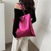 Glossy Tote Bags For Women Fashion High Capacity Shopping Pouch Pu Leather Handbags Shiny Casual Female Purse Girls Shoulder Bag