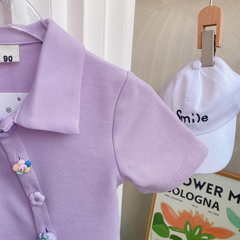 Fishy Fun Summer Wear: Baby Girl Short Sleeve Top + Shorts Set RX1107