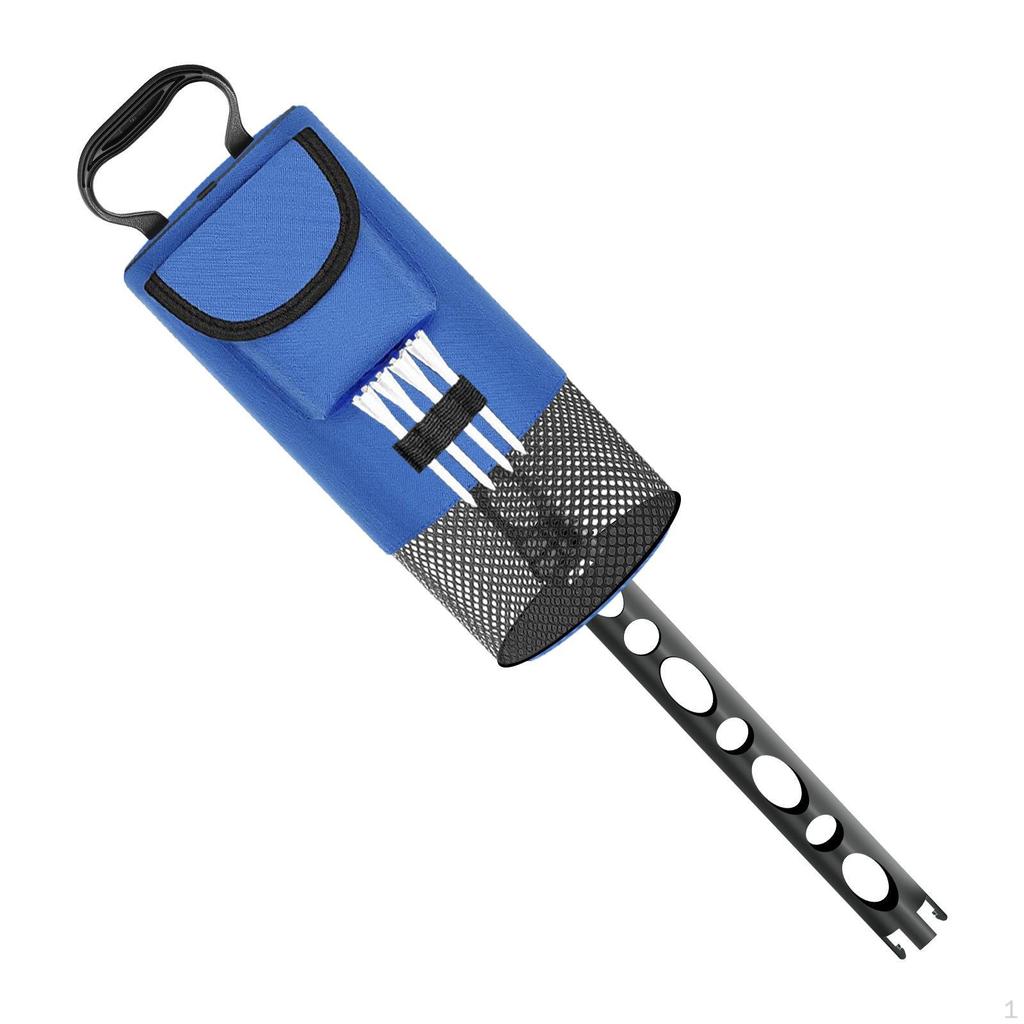 Golf Ball Retriever with Tee Holder Handheld Portable for Golfers, Driving Range