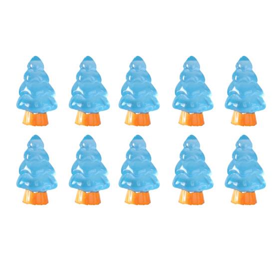 Baum Dekoration Glow In The Dark Harz Handwerk DIY Puppenhaus Schnee Garten Desktop Miniatur