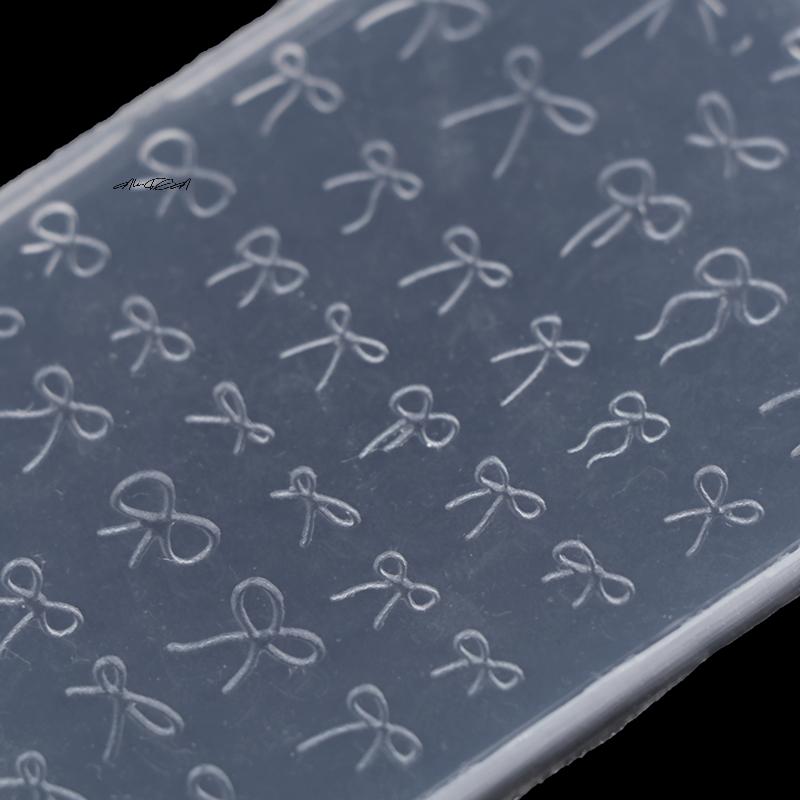 3D Bowknot Silicone Nail Art Mold DIY Design Manicure Charms Decoration Carving Stamping Plates for Creative Nail Art