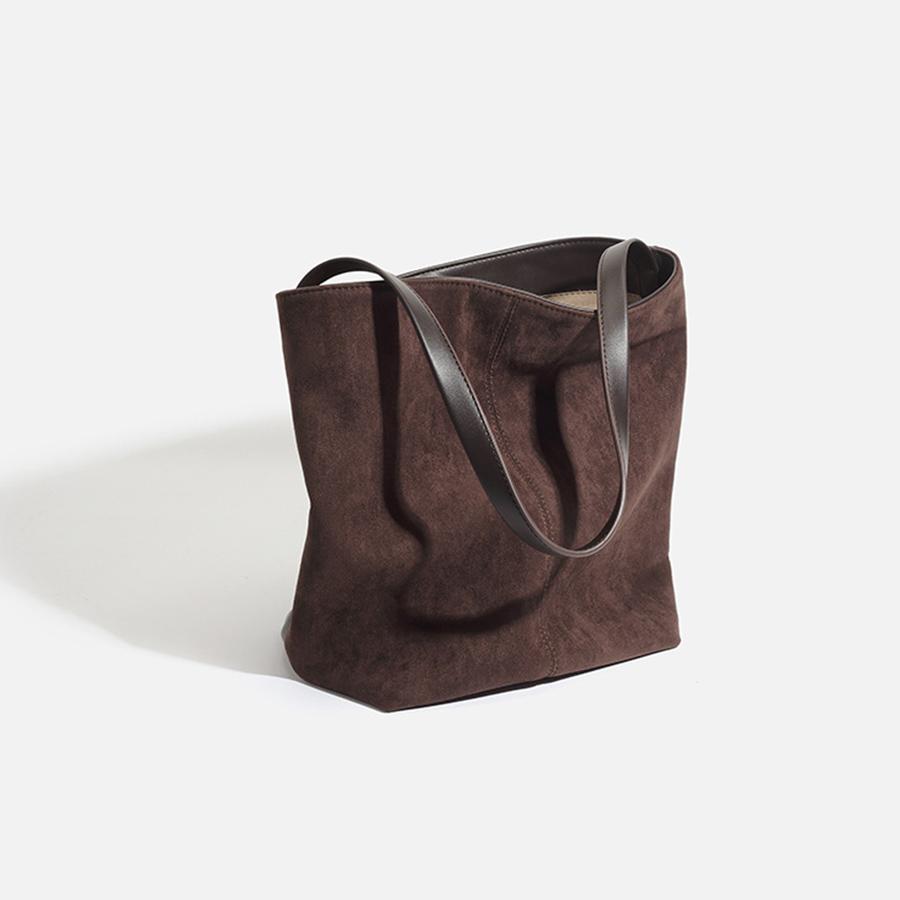 2026 New Autumn and Winter Premium Textured Frosted Leather Women's Bag Bucket Bag Tote Bag Large Capacity Bag Commuter Versatile