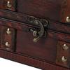 R_planning Retro Schatzkiste, Antike Holz-Aufbewahrungsbox, Gewölbt mit Griffen