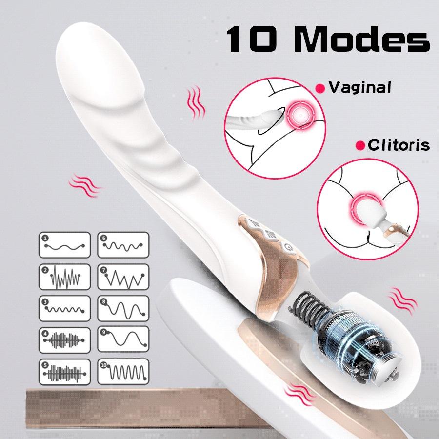 Vibratore Bacchetta AV in Silicone a Doppia Estremità 10 Modalità Stimolatore Clitorideo Massaggiatore Punto G Giocattolo Adulto Ricaricabile