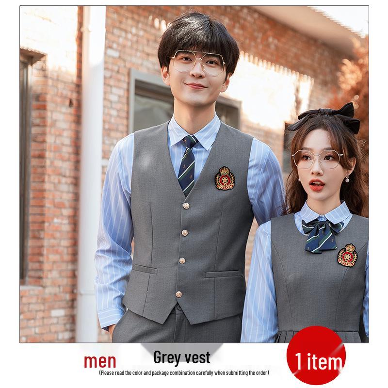 

Преппи Студент и Учитель Двухпредметное Платье-Жилет Форма 4XL