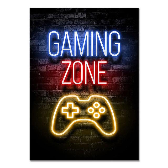Gaming Room Decoration Poster Wall Art Video Game Canvas Painting Playroom Decor Picture for Gamer Boy Bedroom Prints Decor