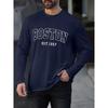 Religious Style Cross Print Men's Long-sleeved T-shirt A Warm Long-sleeved T-shirt For Men Suitable For Autumn And Winter Season