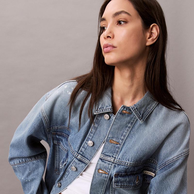 Calvin Klein Vintage Fashion Versatile Comfortable Denim Jacket Women jackets 47C730G