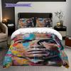 Cristiano Ronaldos Goal Triumph Bedding (1 * duvet cover + 2 * pillowcase, without core) 2D Flat Bedding set Soft and comfortable