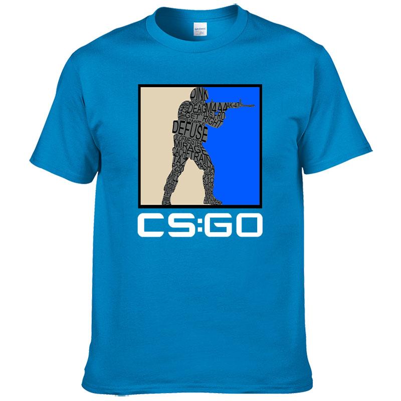 Counter Strike O Neck TShirt CSGO Blood Youth Shooting Pure Cotton Original T Shirt Men Tops Fashion Hot Sale17 cs go