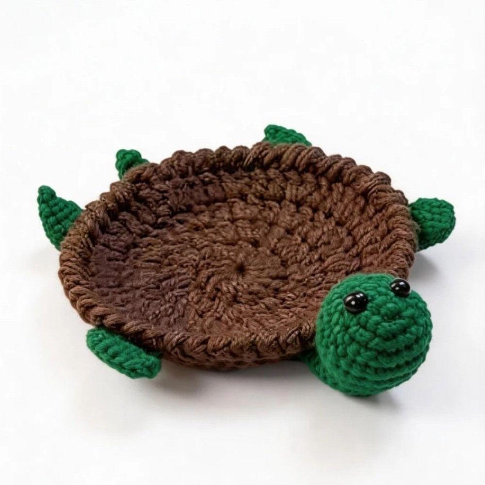 Handmade Crochet Craft Crochet Animal Coaster Heat Insulation Coffee Pad  Home Kitchen Table Decor