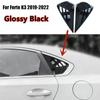 Glossy Black Rear Side Window Louver Scoop Cover Vent For 2019-2022 Kia Forte K3