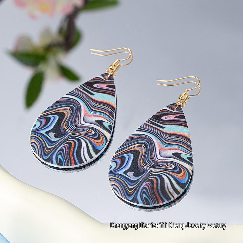 Niedliche geometrische Tropfenohrringe für Damen: Trendige Retro-Mode mit europäischem & amerikanischem Stil