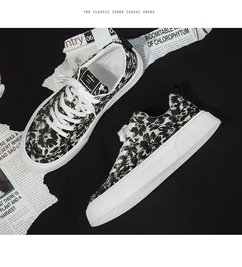 Modedesigner Schuhe 2025 Herren Modische Neue Lässige Bedruckte Canvas-Schuhe Sommer Bequeme Schnür-Skateboardschuhe Zapatos De Charol