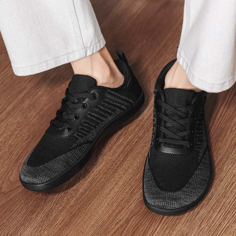 Men Barefoot Casual Flats Driving Shoes Black White Blue Wide Head Walking Shoes Yoga Fitness Shoes Large Size