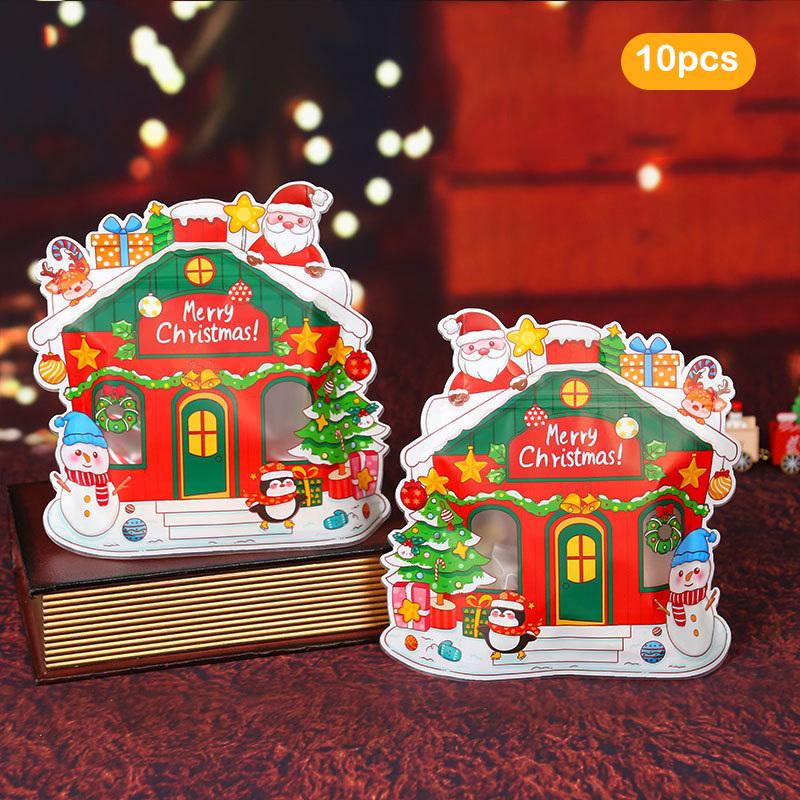 

Christmas Igloo Gift Packaging Bag Holiday Gift Bag Christmas Eve Candy Biscuit Packaging Children S Handheld Gift Bag as the picture