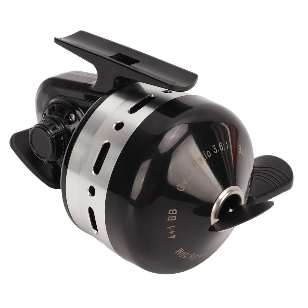Fishing Spinning Reel Stainless Steel Metal Black 3.6:1 Gear Ratio Baitcasting Fishing Reel for Freshwater Saltwater