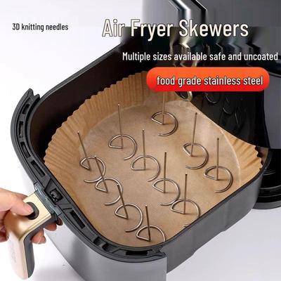 Stainless Steel Vertical Barbecue Skewer Holder for Air Fryer and Oven
