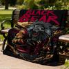 1pc Black Bear Costume Throw Blanket Polyester Fiber, Lightweight Flannel, Soft & Warm, All Season Use for Outdoor, Camping Digital Print