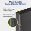 Heavy Duty View Binder 0.5 Inch One Touch Slant Rings 135 Sheet Capacity Black Binder DuraHinge DuraEdge Four Pockets School