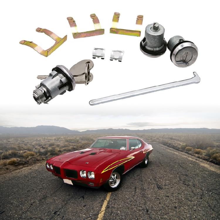 Car Door Lock Hardware 654394765282, Metal Lock Core Set with 2 Keys for Repair Planning, Restoration Use and Garage Maintenance