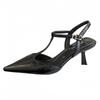 High Heels Thin Heels Bag Head Sandals Women's 2025 Spring and Summer New French Silver Pointed Single Shoes Women