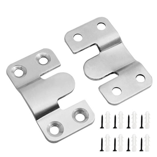 1 Wall Load-capacity Mounting Bracket Picture Pair Easy to Install Black