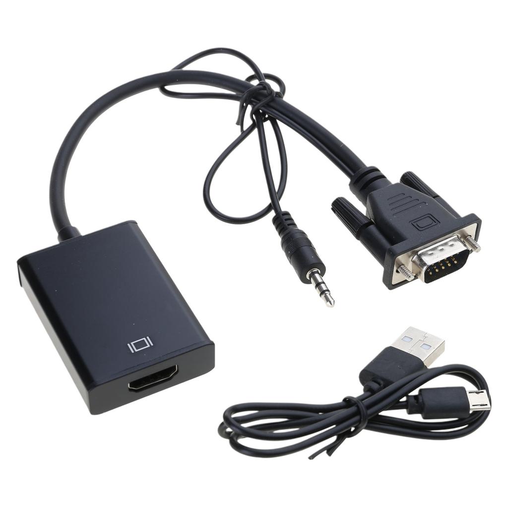 VGA To HDMI Adapter Converters with 3.5mm 1080P VGA Input Source To TV/Monitors/LCD Connectors