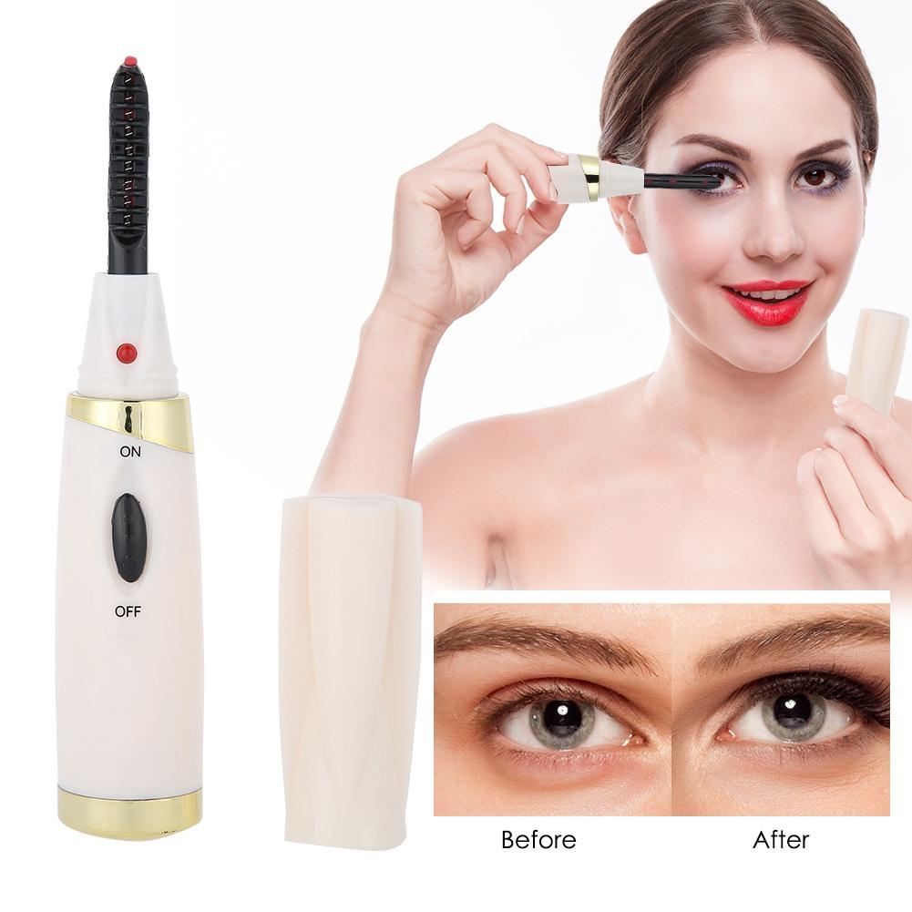 Wimpernzange Mini Elektrisch Mascara Curling Lang Anhaltend Beheizt Augenwimpern Wimpernapplikator