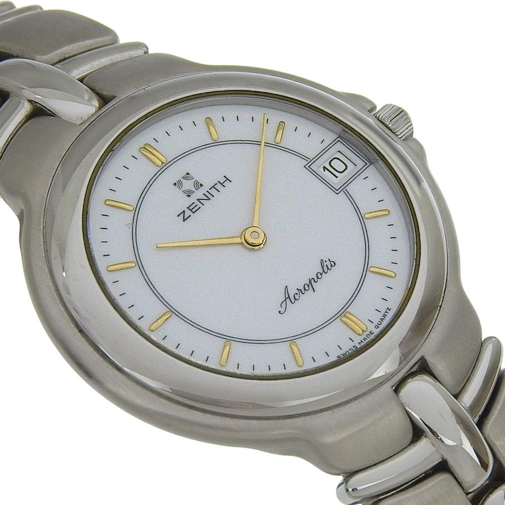 ZENITH Acropolis Watches 02.7000.333 WhiteDial Stainless Steel Quartz Analog display mens Used