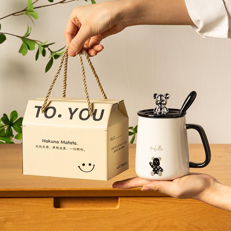 Cadou de absolvire pentru profesor Suveniruri pentru fete Cană ceramică de înaltă calitate cu capac Cadou Ceașcă de apă Ceașcă practică pentru bărbați