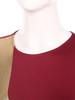 Womens Asymmetrical Long Sleeve Dancewear Contrast Color Patchwork Lyrical Dance Dress