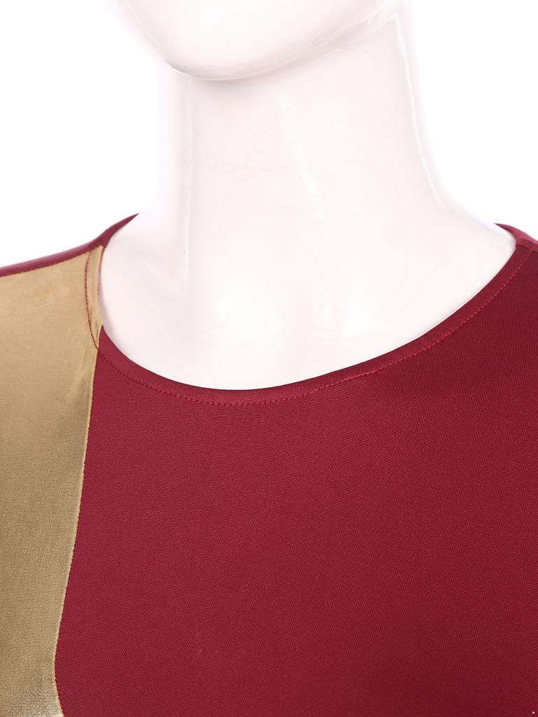 Womens Asymmetrical Long Sleeve Dancewear Contrast Color Patchwork Lyrical Dance Dress