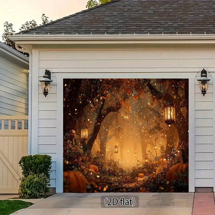 Magic Forest Autumn Photography Backdrop - Suitable for Halloween Thanksgiving Easter decorations