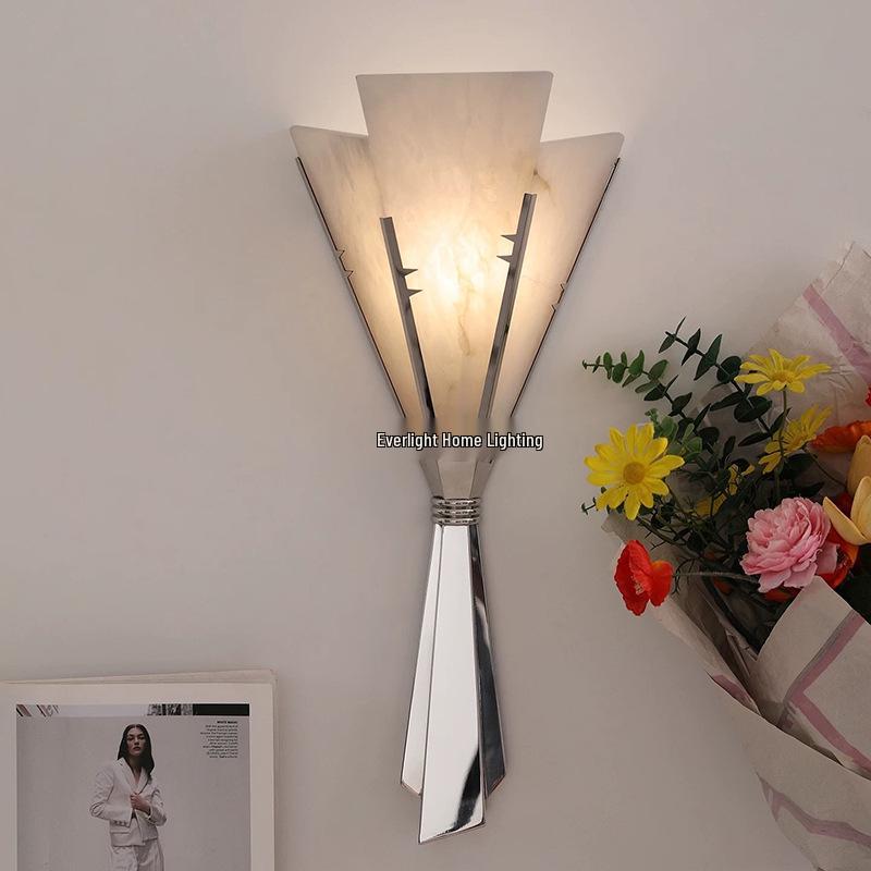 

Maison Domin Vintage Alabaster Retro Bouquet Wall Lamp for Bedroom, Living Room, or Hotel Decor Small - 16x39cm 3000K