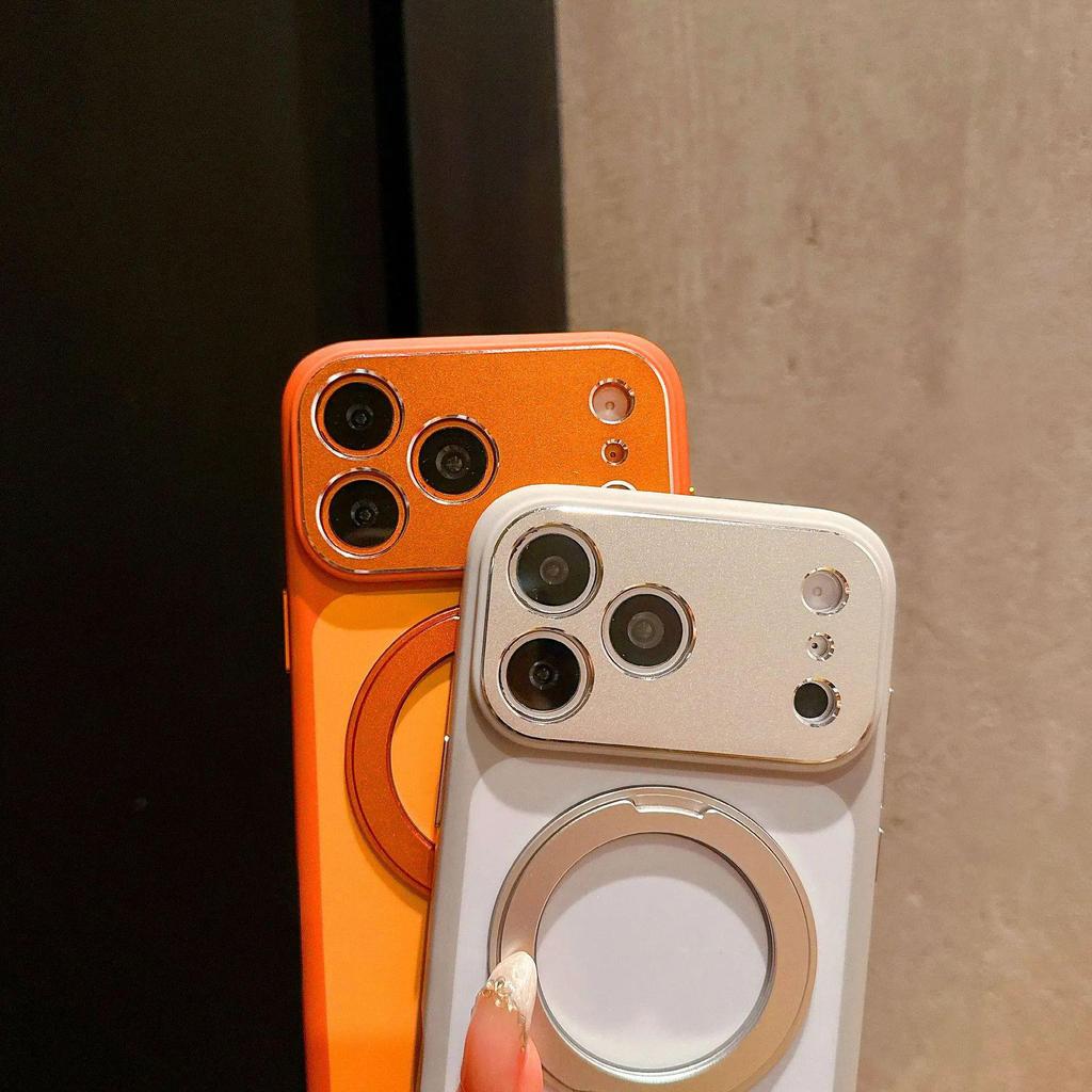 Non-Yellowing Magnetic Rotating Stand for iPhone 17 Air/16 Pro Max/15/14 Case