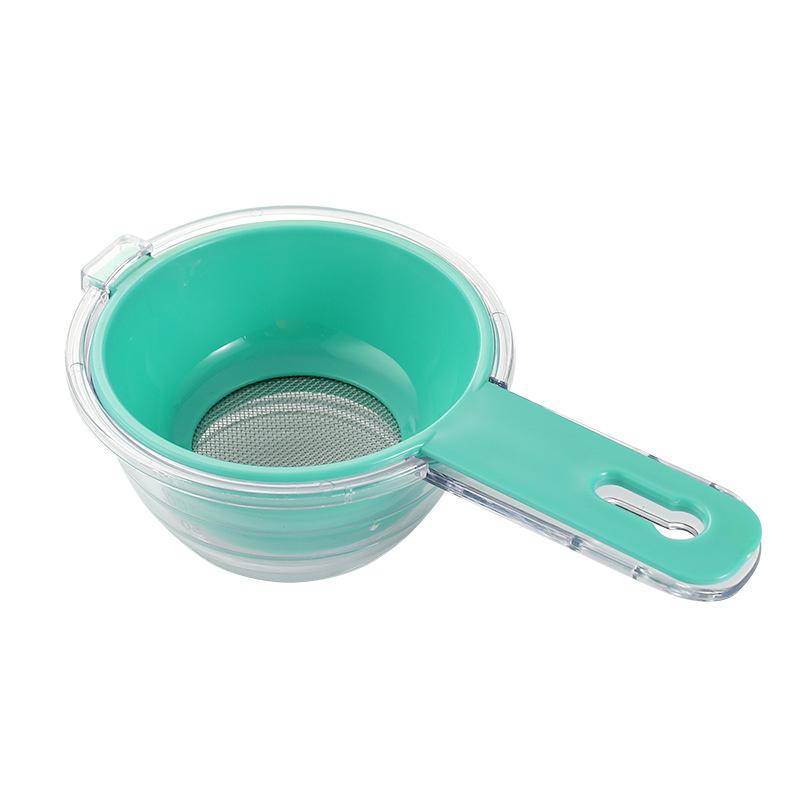 

Пластиковый мелкоячеистый совок сито для муки с ручкой сок чай кухонный инструмент сито дуршлаг фильтр для еды бобовые сита шейкеры светло-зеленый