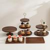 Wooden Double-Layer Dessert and Snack Stand
