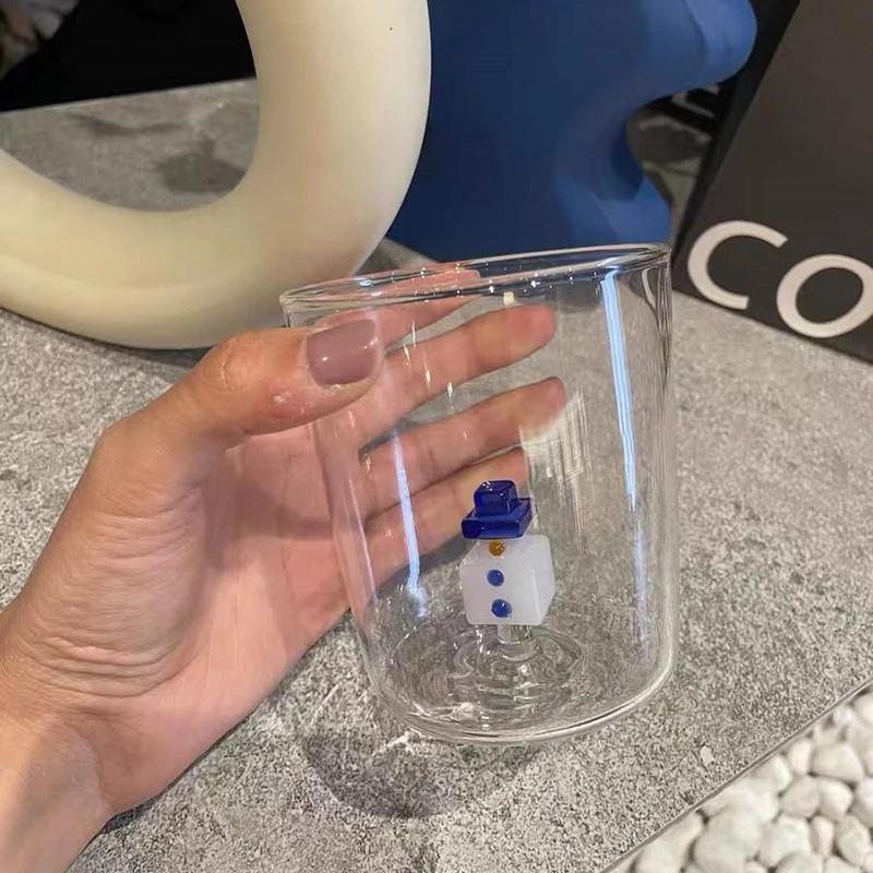 Cute 3D Animal Farm Glass Cups Italy Design Glassware Drink Whiskey Glasses Coffee Mug Kids Borosilicate Milk Water Teacup