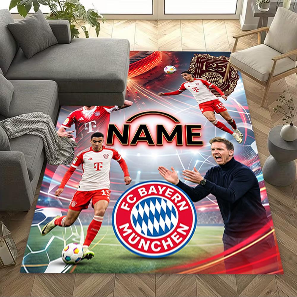 German Football Crest Floor Rug Office Rug Suitable for Foyer Living Rooms Playrooms Dining Room Antislip Carpet Decorate Offices