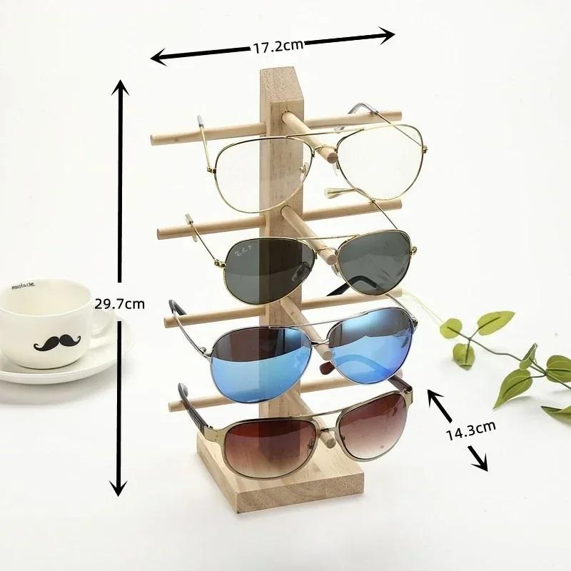 Multi Layers Wood Sunglass Display Racks Shelf Eyeglasses Show Stand Jewelry Holder For Multi Pairs Glasses Showcase Women
