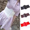 Women's Corset Belt Gothic Fashion PU Leather Female Lace-up Corset Belts Slimming Waist Vintage Corset Black Wide Belt for Girl