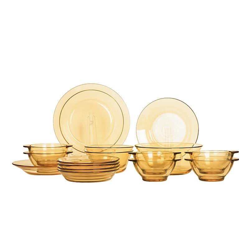 Pyrex Corning Luminous 16-Piece Glass Dinnerware Set