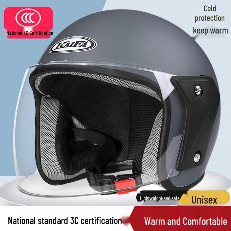 GB Certified Universal Helmet: Half Helmet for Men & Women, Anti-Fog, Four-Season Comfort, Safety Assurance