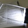 LED Light 2X Large Rectangular Handheld Magnifier Reading Magnifying Glass Rimless- Distortion-Free Lens for Seniors