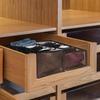 Drawer Organizer For Clothes, Black, Plastic, 9 Kmór