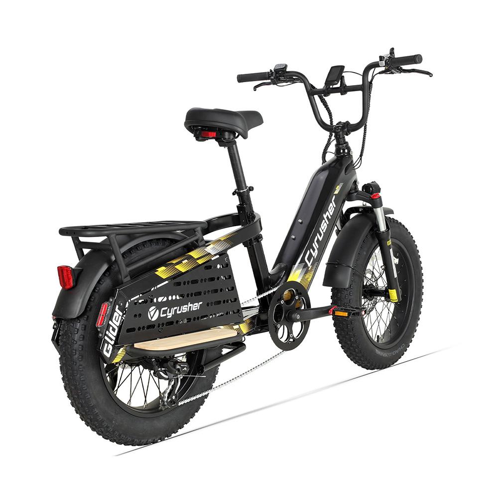Cyrusher Glider Electric Cargo Bike with 52V 15.6AH Battery