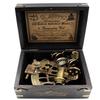 J. Scott London Brass Ship History Sextant with Hardwood Box. Solid Brass Nautical Functional Maritime Sextant Decor Gifts