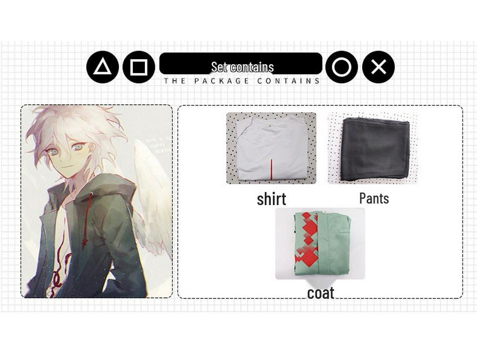 Danganronpa Cosplay Mega Kolekce: Mikan Tsumiki, Hiyoko Saionji, Taeko Yamada Kostýmy pro pódiová vystoupení