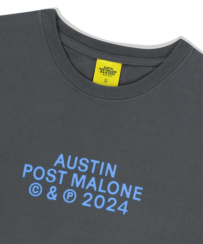 MAHAGRID Hold My Breath Tee Charcoal(Mg2Emmt522D)